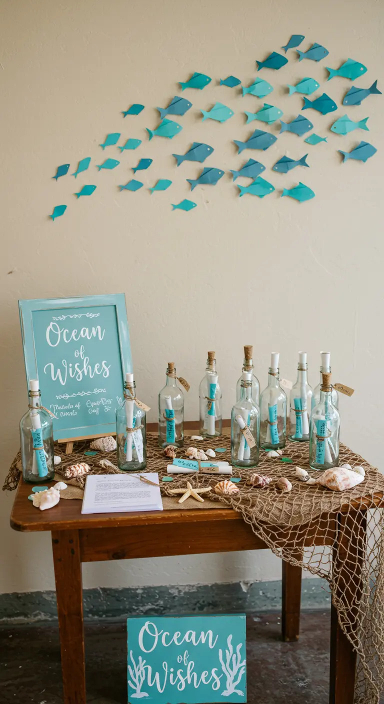 A guest book station with an 