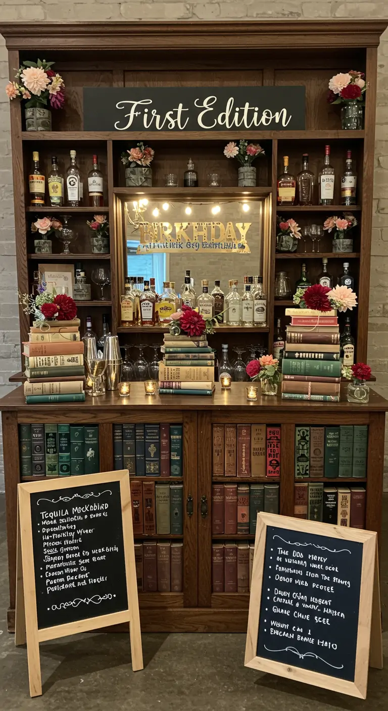 A bookshelf converted into a 