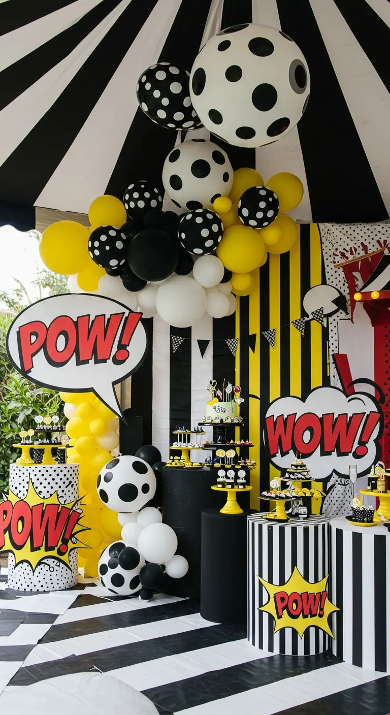 A pop art carnival party with 